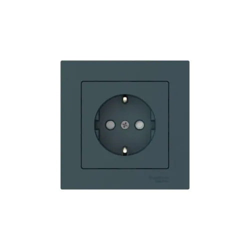 Розетка AtlasDesign 16А с заземл. защ. шторки быстрозажим. клем. в сборе изумруд SE ATN000844S фото 3