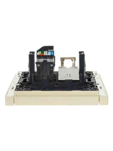Розетка 2-м RJ11+RJ45 кат.5E FORTE&PIANO FP435 ваниль IEK FP-KT20-O-1-K10 фото 4