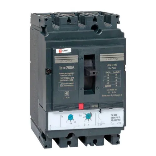 Выключатель автоматический 3п 250/200А 45кА ВА-99C Compact NS PROxima EKF mccb99C-250-200