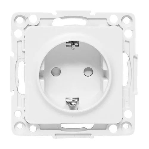 Розетка 1-м СП Стокгольм 16А с заземл. защ. шторки винтов. клеммы механизм бел. PROxima EKF EYR16-028-20