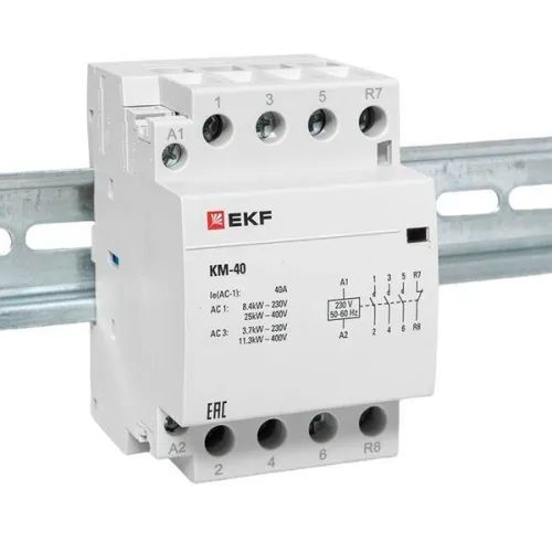 Контактор модульный КМ 40А 3NО+NC (3 мод.) EKF km-3-40-31 фото 5