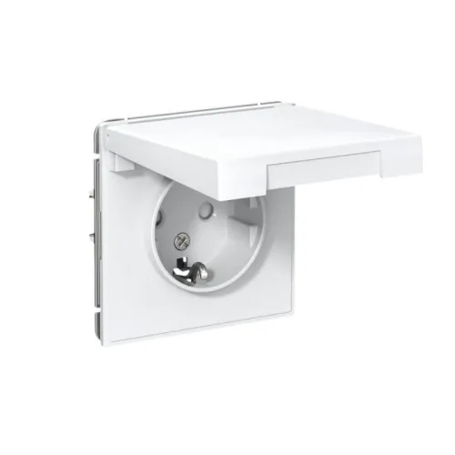 Розетка ArtGallery 16А IP20 с заземл. защ. шторки с крышкой механизм лотос SE GAL001346 фото 2