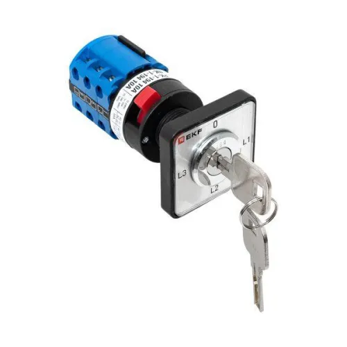 Переключатель кулачковый ПК-1-194 10А с ключом для амперметра PROxima EKF pk-1-194-10 фото 7