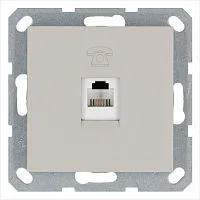 Розетка телефонная 1-м RJ11 механизм тауп JasmartG6101T