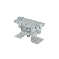 Держатель универсальный на мостовой опоре двойной для полосы до 40мм с 2 пластинами TD КМ MA0534