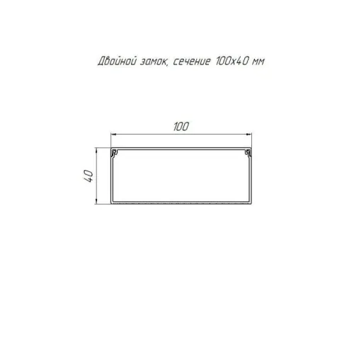 Кабель-канал 100х40 L2000 с двойн. замком черн. Промрукав PR03.0221 фото 3