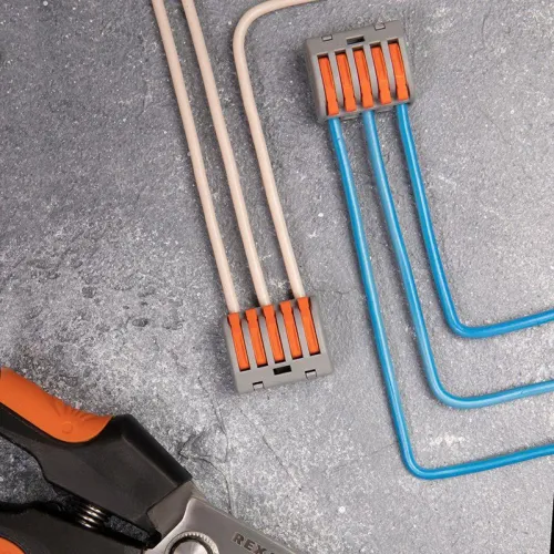 Клемма строительно-монтажная СМК 222-415 5-проводная 0.08-2.5/4кв.мм сер. (уп.40шт) Rexant 07-5255-4 фото 4