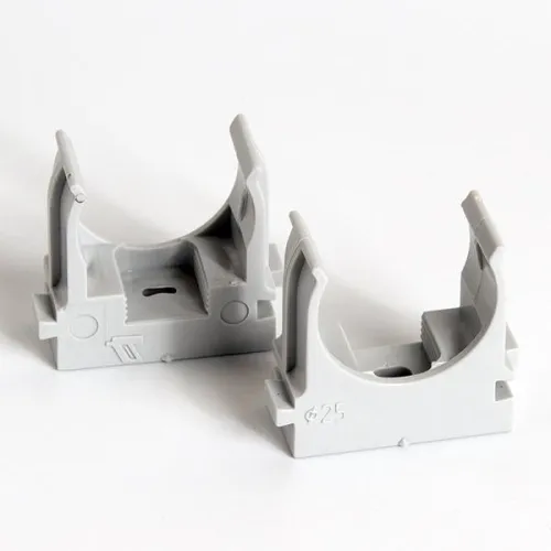 Держатель для труб (клипса) d25мм для монтажн. пистолета сер. (уп.100шт) TOKOV ELECTRIC TKE-LC-25-ZP-C06/100