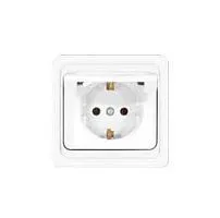 Розетка 1-м СП Валери 16А IP20 с заземл. с крышкой бел. UNIVersal В0029