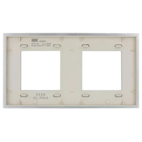 Рамка 2-м SKANDY SK-F32S металл серебр. IEK SK-M22-M-K23 фото 4