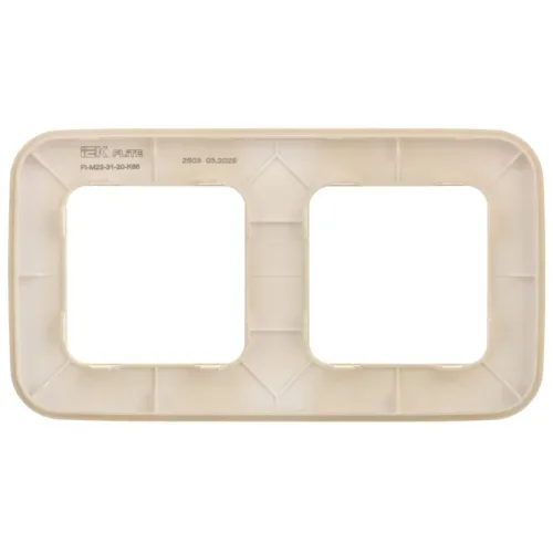 Рамка 2-м СП FLITE РУ-2-А-ФлСл сливочный IEK FI-M22-31-20-K86 фото 2