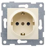 Механизм розетки 1-местн. с/з СП Ugra 16А IP20 250В. беж. GUSI С11Р3-003
