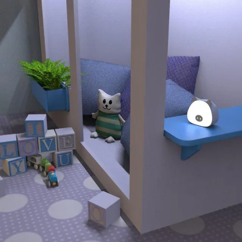 Светильник настольный Qplus 5Вт 2700-6000К 200лм 5В аккум. Li-ion 1200мА.ч диммир. ночник голуб. GAUSS NN7036 фото 4