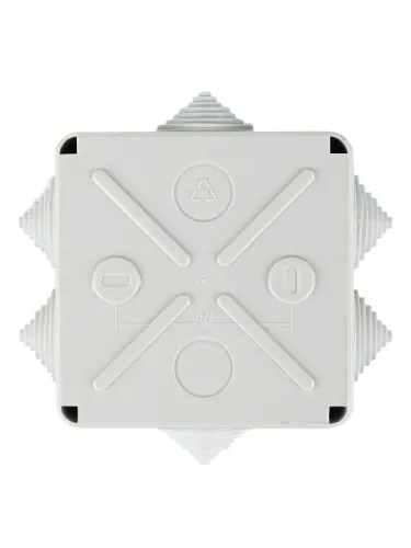 Коробка распаячная ОП 100х100х50 IP44 KM41233 (6 каб. ввод.) IEK UKO11-100-100-050-K41-44 фото 2