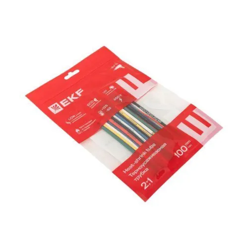 Набор трубок термоусадочных ТУТ 1/0.5; 1.5/0.75; 2/1; 2.5/1.25; 3/1.5 (6 цветов по 5шт 100мм) PROxima EKF tut-n-2-r фото 2