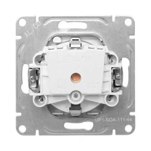 Розетка СП Эпика 16А IP44 с заземл. защ. шторки с крышкой механизм алюм. EKF UP1-SOA-111-44 фото 4