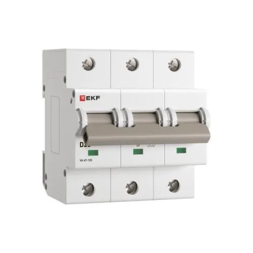 Выключатель автоматический 3п D 25А 15кА ВА 47-125 PROxima EKF mcb47125-3-25D фото 2