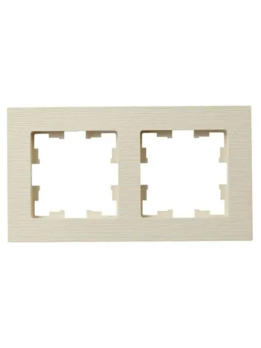 Рамка 2-м BRITE РУ-2-Бр беж. рифленый IEK BR-M22-51-K10 фото 3