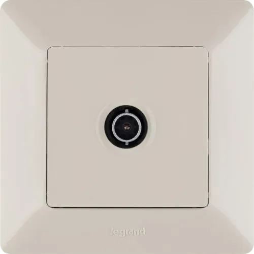 Розетка телевизионная TV 1-м Valena Life 0-2400МГц с топологией "звезда" с лицев. панелью механизм сл. кость Leg 753551 фото 4