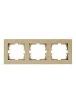 Рамка 3-м VESNA горизонт. без вставки зол. LEZARD 742-3600-148