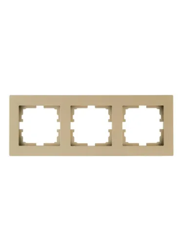 Рамка 3-м VESNA горизонт. без вставки зол. LEZARD 742-3600-148