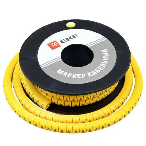 Маркер каб. 4.0кв.мм "A" (ЕС-2) (уп.500шт) EKF plc-KM-4-A фото 4