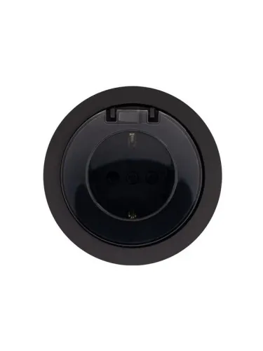 Розетка 1-м СП OSEN с заземл. с крышкой ПБТ механизм черн. бархат LEZARD 743-4288-123B фото 4