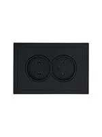 Розетка 2-мест. с/з СП ZIMA IP20 16А ПБТ безвинт. зажим черн. бархат LEZARD 704-4200-127BQC