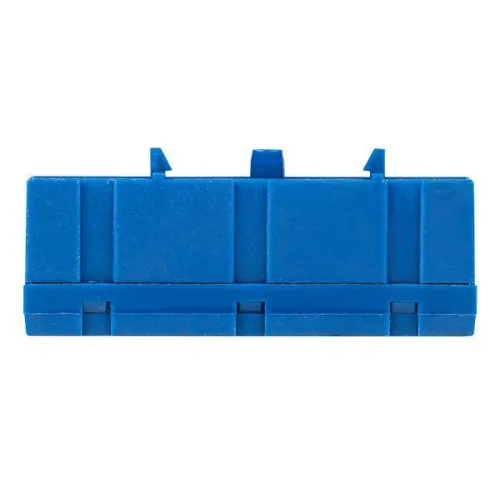 Шина нулевая N 6х9 10 отверстий синий изолированный корпус на DIN-рейку латунь PROxima EKF sn0-63-10-ib фото 3