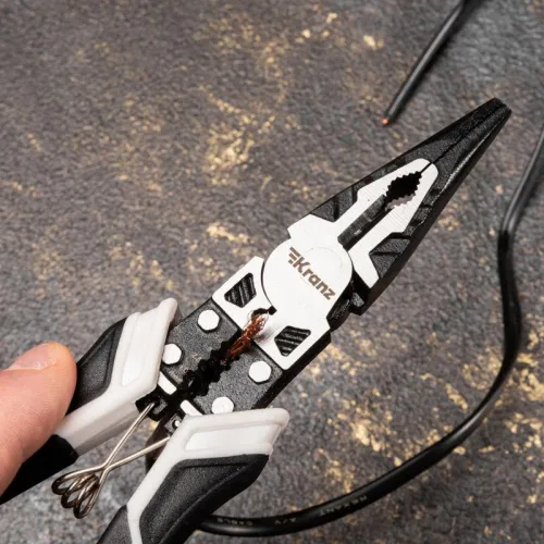 Тонкогубцы многофункциональные универсальные 200мм Kranz KR-12-4653-5 фото 3