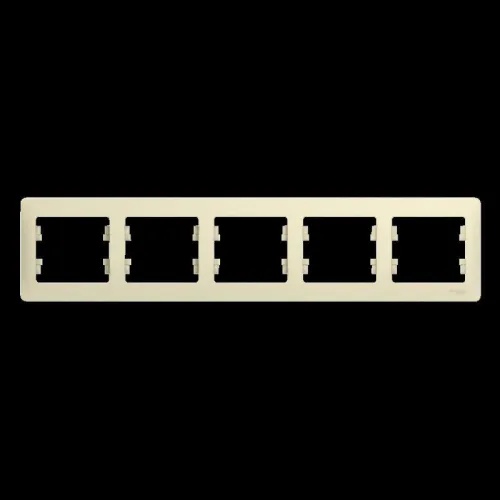 Рамка 5-м Glossa горизонт. беж. SE GSL000205 фото 2