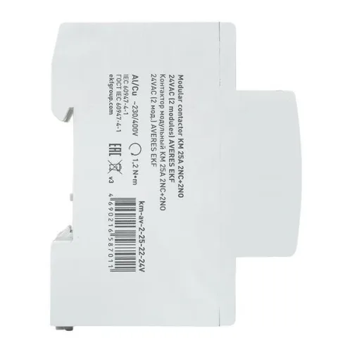 Контактор модульный КМ 25А 2NC+2NO 24В AC (2 мод.) AVERES EKF km-av-2-25-22-24V фото 8