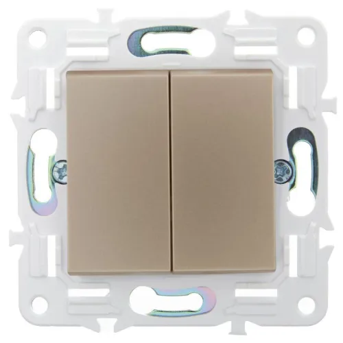 Выключатель проходной 2-кл. SKANDY 10А SK-V05Sa песочн. IEK SK-V22-0-10-K98 фото 2