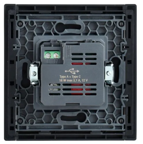 Розетка USB A+C 18Вт FORTE&PIANO FP151 черн. IEK FP-U22-018-K02 фото 3