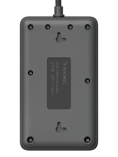 Удлинитель с сетевым фильтром 3х1.5м 10А 4USB + 2USBC 2500Вт ПВС 3х1 прямоуг. черн. КОСМОС FKsm1.5m-3gPF(B)USB фото 5