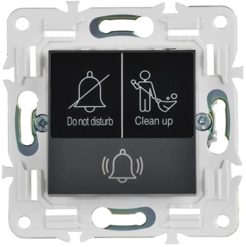 Кнопка звонка SKANDY 10А SK-V17T для отелей с индикацией титан IEK SK-V14-2-10-K48 фото 3