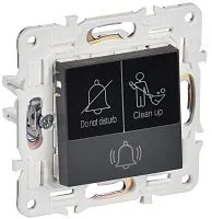 Кнопка звонка SKANDY 10А SK-V17T для отелей с индикацией титан IEK SK-V14-2-10-K48