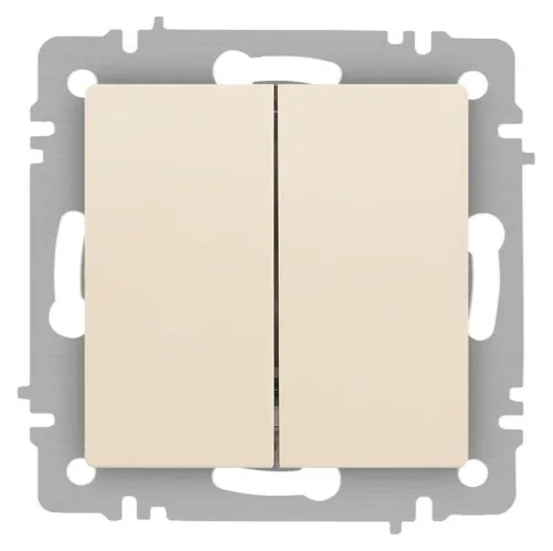 Выключатель 2-кл. СП Accent 6-104-02 10А IP20 250В AL/CU сл. кость Intro Б0063482