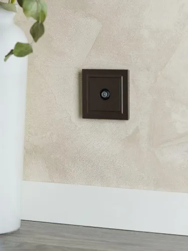 Розетка телевизионная проходная TV СП Brite РТВ10-0-БрТБ механизм бронза IEK BR-A10-P-K45 фото 7