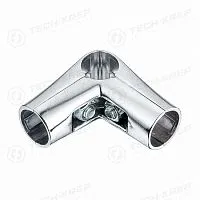 Соединитель 3-х труб угловой хром (уп.1шт) Tech-Krep/Zitar 127452