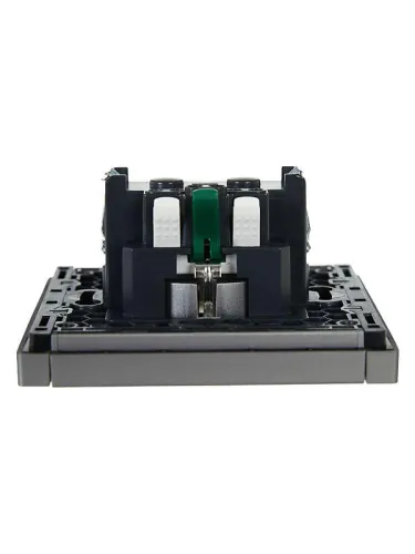 Розетка СП FORTE&PIANO FP514 16А с заземл. без защ. шторок безвинт. крепл. сталь IEK FP-R11-16-1-K46 фото 3