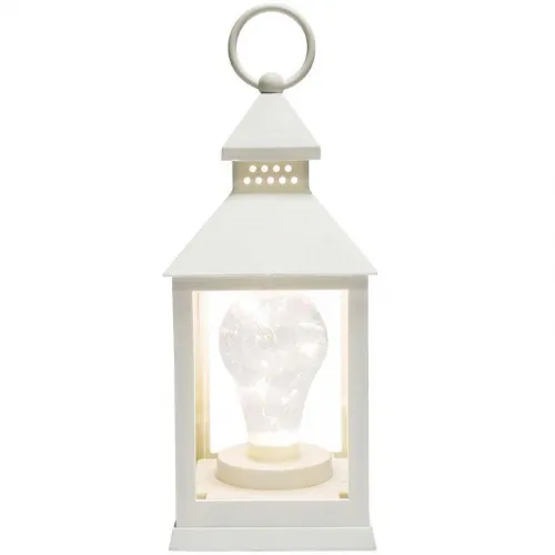 Фонарь декоративный 10.5х10.5х24см тепл. бел. со свечкой корпус бел. Neon-Night 513-052 фото 14