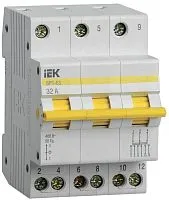 Выключатель-разъединитель трехпозиционный 3п ВРТ-63 32А IEK MPR10-3-032