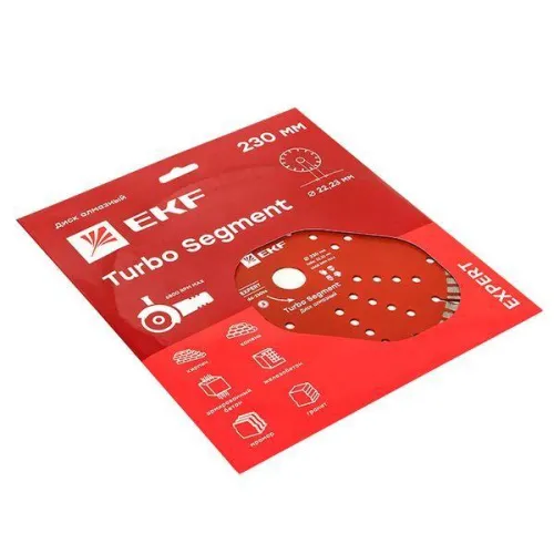Диск алмазный Turbo Segment 230х22.23мм Expert EKF dd-230ts фото 3