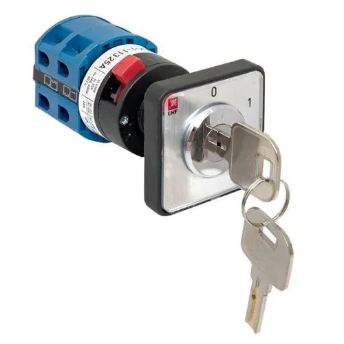 Переключатель кулачковый ПК-1-113 3п 25А "0-1" с ключом EKF pk-1-113-25 фото 5