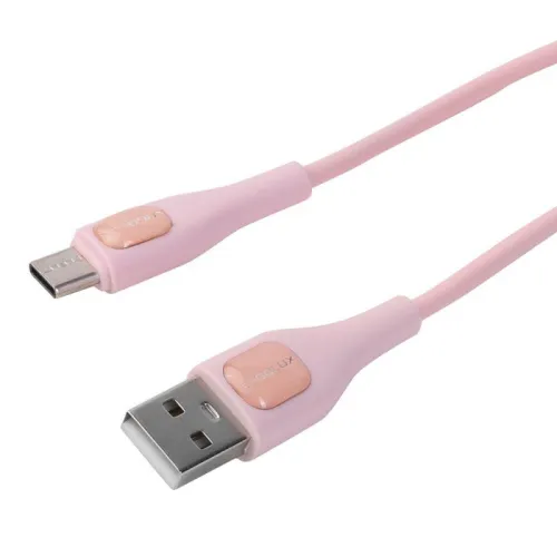 Кабель USB-Type C ELX-CDC02-C14 3А 1.2м зарядка+передача данных коробка роз. Ergolux 15302 фото 5
