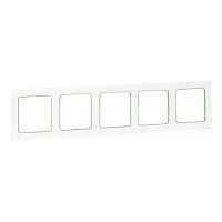 Рамка 5-м Стокгольм бел. с линией цвета зел. EKF EXM-G-306-20