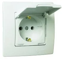 Розетка Lillium с заземл. и крышкой Makel 32001029