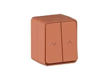 Выключатель для жалюзи 2-кл. ОП AtlasDesign PROFI 10А IP54 терракот. SE ATN547019