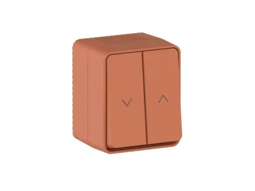 Выключатель для жалюзи 2-кл. ОП AtlasDesign PROFI 10А IP54 терракот. SE ATN547019